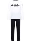 Carlo Colucci Pyjama lang 'Ferretto' zwart / wit