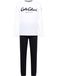 Carlo Colucci Pyjama lang 'Ferretto' zwart / wit