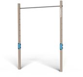 Hudora Vario Turnrek - 7-voudig in hoogte verstelbare turnstang voor kinderen en volwassenen - uitbreidbaar turnrek met rekstang van roestvrij staal - belastbare outdoor fitnessstang voor maximaal 120