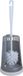 Cilgro Porte-brosse WC en argent plastique accessoire de salle de bain.
