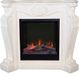 Xaralyn Louis ELE-W Elektrische haard - Wit Natuursteen - 1500W Verwarming - Afstandsbediening