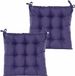 Anna's collection Coussin de chaise matelassé - 2x - violet - 38 x 38 cm - intérieur/extérieur