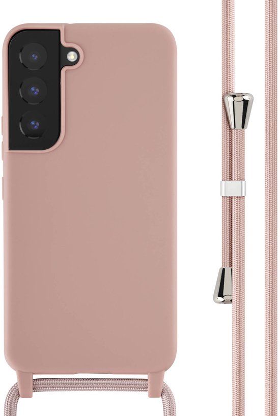 imoshion Siliconen hoesje met koord voor de Samsung Galaxy S22 - Sand Pink