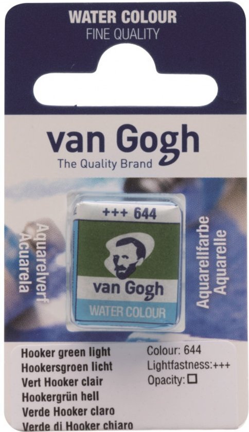 Van Gogh water colour napje Hooker Green Light (644)