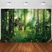 Papier peint Forêt tropicale avec papillons - 7x5FT
