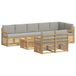 vidaXL - Extérieur - canapé - set - 9 - pièces - Blanc - et - Gris clair - Polyester