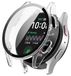 Wigento Samsung Galaxy Watch 7 40mm: Kunststof PC hoesje voor smartwatch + beschermend hard glas, transparant