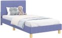 vidaXL Kinderbedframe met hoofdeinde, jeansblauw, 90 x 200 cm, stof