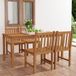 Prolenta Maison Exclusive - Tuinset voor buiten, 5-delig, 160 x 80 cm, massief teakhout