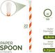 Jetables Cuillères Paille en Papier pour Granités - Glaces et Sorbets (100)