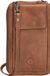 Hide & Stitches Telefoontasje Paint Rock - 100% Leren Tas met Verstelbare Schouderband - Leren Dames Tas - Cognac