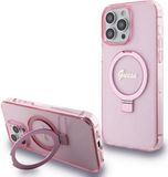 Guess Ring Glitter Back Case for Apple iPhone 15 Pro - Pink