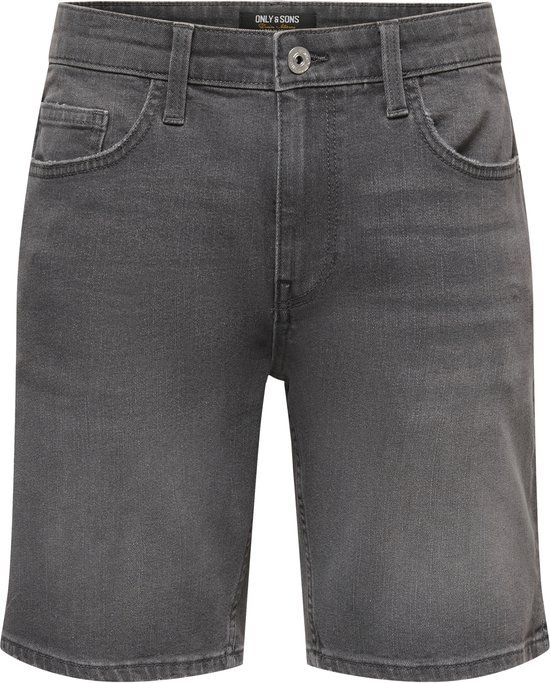 Only & Sons Broek Onsweft Box Pim Dnm Shorts Otl 22037454 Medium Grey Denim Mannen Maat - S
