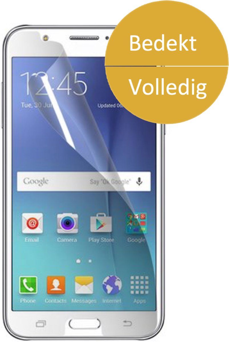 iCall Screenprotector Geschikt voor Samsung Galaxy J7 2016 - Glas PET Folie Screenprotector Transparant 0.2mm 9H Full Screen Protector