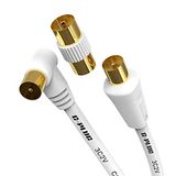 G-plug 2m Rechthoekige lange TV-antennekabel met stekkeradapter