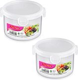 PLASTICFORTE Vershoudbakje vriezer/magnetron - 4x stuks - 1000 ml - kunststof