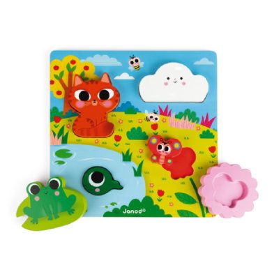 Janod Houten Chunky Figuur Verstoppertje Verbergen En Zoeken Puzzel De Natuur - 3700217371050