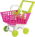 Androni Giocattoli speelgoed winkelwagen roze groen 2in1 winkelmand.