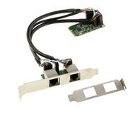 KALEA-INFORMATIQUE Mini PCI Express 2-poorts LAN GIGABIT ethernet-controllerkaart met twee Realtek RTL8111-chipsets
