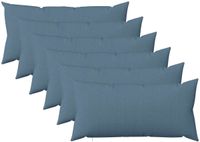 vidaXL Kussensloop HEERLEN Jeans Blauw 40 x 70 cm Stof (6 stuks)