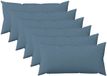 vidaXL Kussensloop HEERLEN Jeans Blauw 40 x 70 cm Stof (6 stuks)
