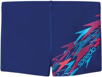 Speedo Medley Logo Aquashort Jongens - Zwembroek Jongens met Vormvaste Pasvorm - Zwemshort Jongens met Voering - Sportzwembroek Kids met Trekkoord - Blauw/Blauw - 164