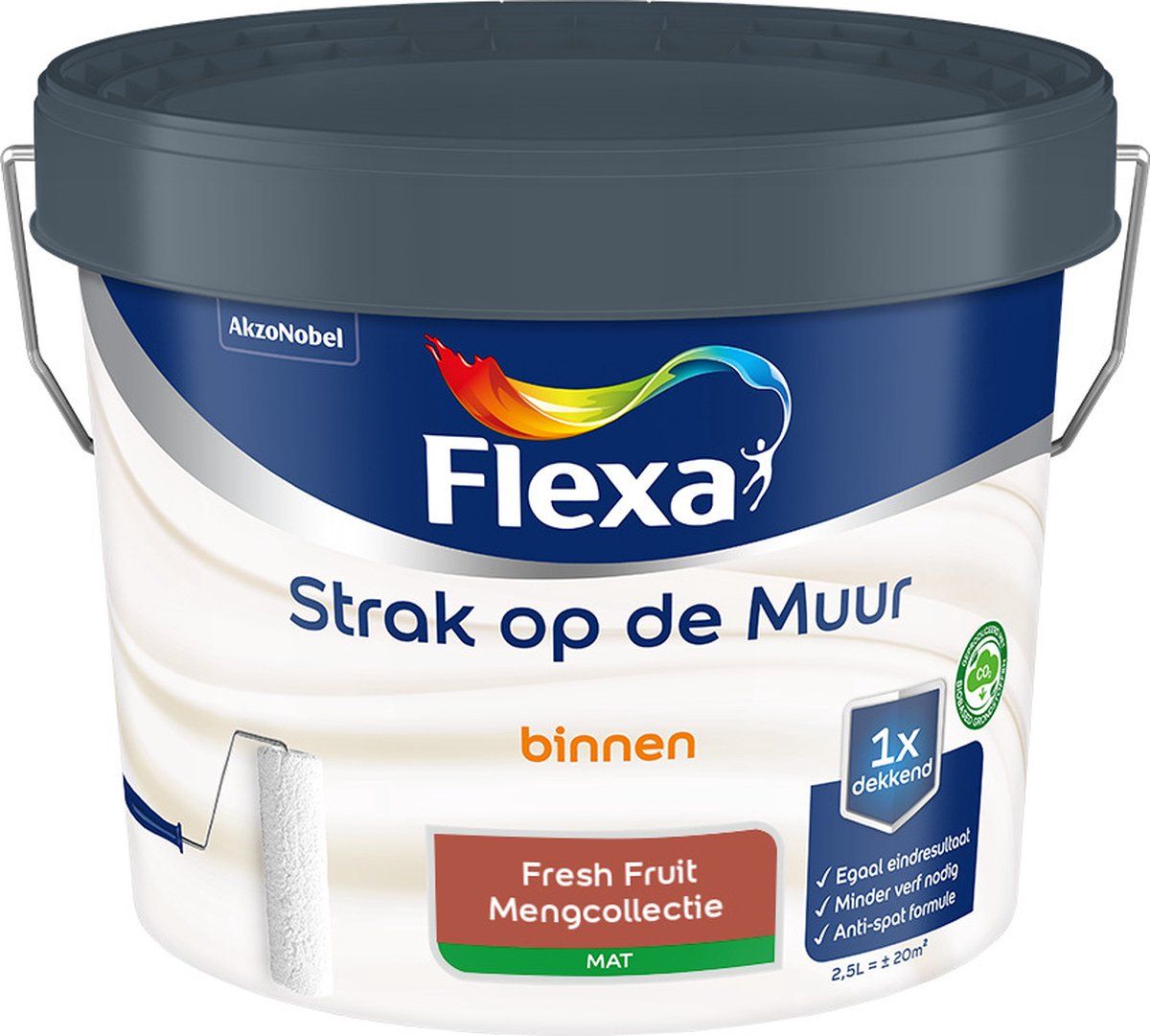 FLEXA Strak op de muur Muurverf - Fresh Fruit - 2,5 liter
