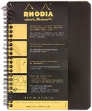 RHODIA 193439C - Spiraalschrift (Integrale Binding) Notebook Zwart - A5+ 16 x 21 cm - Dot Stippen - 160 Afscheurbare Pagina's - Clairefontaine Wit Papier 80 g/m² - Soepele en Stevige Omslag