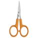Fiskars 98087097J Gebogen knutselschaar, 10,2 cm, staal en oranje
