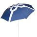 AKTIVE Strandparasol 200 cm, blauw en wit, UV50-bescherming, kantelbaar