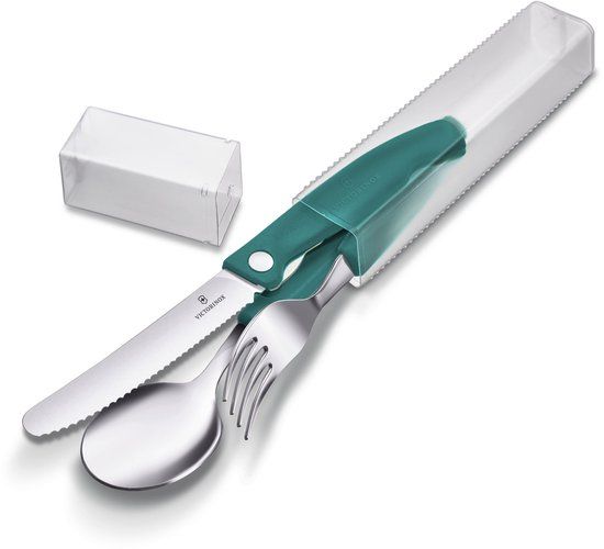 Victorinox Swiss Classic 3-delige Bestekset - Groen - RVS