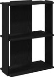 vidaXL Bibliothèque 3 étagères 60x30x80 cm bois de particules noir