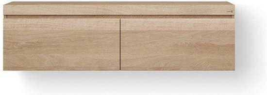 LoooX Wooden Drawer BoX ladenkast m. 2 laden 140x45x46cm met softclose eiken old grey WDB1400