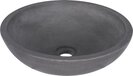 Differnz Ravano Wastafel - Beton - Rond - 40x40x12cm - Donkergrijs