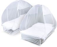 Deconet SET 1pers & 2pers. Pop-up Klamboetent I en II, WIT