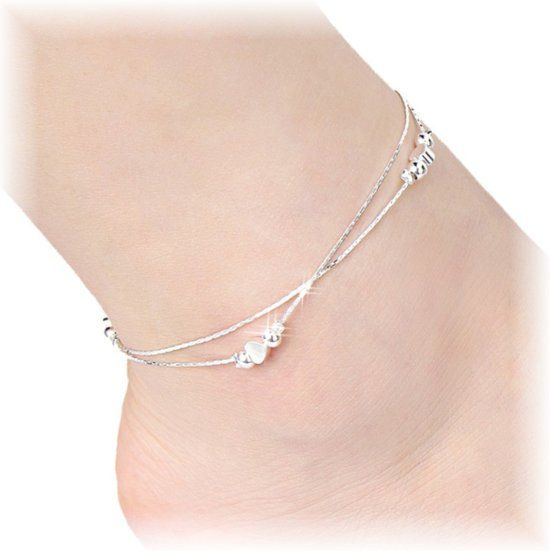 Fako Bijoux Enkelbandje Hartje Tussen Balletjes
