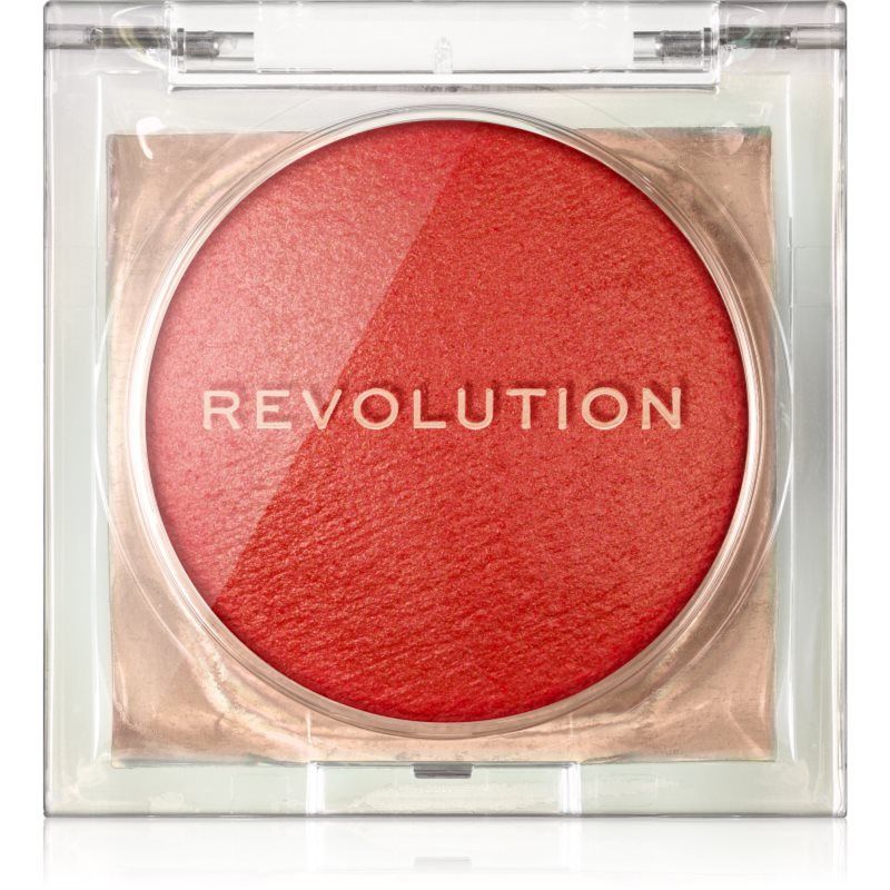 Revolution Beam Bright Blush, Mengbare & Opbouwbare Gezichtspoeder Blush, Stralende Afwerking voor Stralende Wangen, Veganistisch en Dierproefvrij, Orange Crush