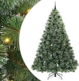 vidaXL Kunstkerstboom met 300 LED-lampjes, groen, 240 cm, gemaakt van PE en PVC
