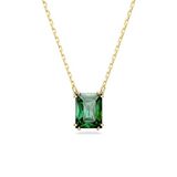 Swarovski Matrix hanger, Rechthoekige slijpvorm, Groen, Goudkleurige toplaag