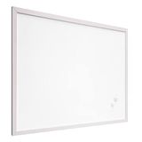 Raylu Paper® Magnetisch whiteboard met wit houten frame, droog afwisbaar whiteboard met twee magneten voor het ophangen van notities en foto's (60 x 45 cm)