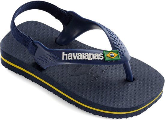 Havaianas Baby Brasil Logo II Slippers - Maat 22 - Unisex - Blauw