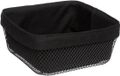 5Five - Broodmand Bistro plus - metaal/stof - zwart - 25 x 11 cm - vierkant