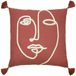 furn. Uno Face Polyester Gevuld Kussen, Rode Klei, 45 x 45cm