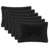 vidaXL - Kussensloop - 6 stuks - HEERLEN - Zwart - 50 x 80 cm - PV Fleece