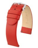 Hirsh Hirsch Horlogeband Scandic Rood - Leer - 22mm