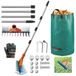 Scarificateur avec poignée réglable et sac de collecte pour déchets de jardin