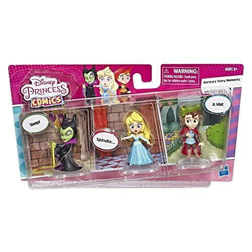 Disney Princess Comics Dolls, Aurora's Story Moments Lange wandelingen met Maleficent en Prins Phillip, 3 Collector Toy Figures en Comic Strip