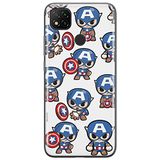 ERT GROUP mobiel telefoonhoesje voor Xiaomi REDMI 9C origineel en officieel erkend Marvel patroon Captain America 029