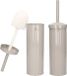 MSV Industrial Toilet/wc-borstel houder - 2x - metaal - licht grijs - 38 cm