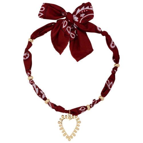Life of Bulu Marjon donkerrood gevlochten ketting
